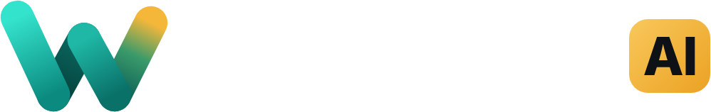 Weblumba AI Horizontal logo, white text