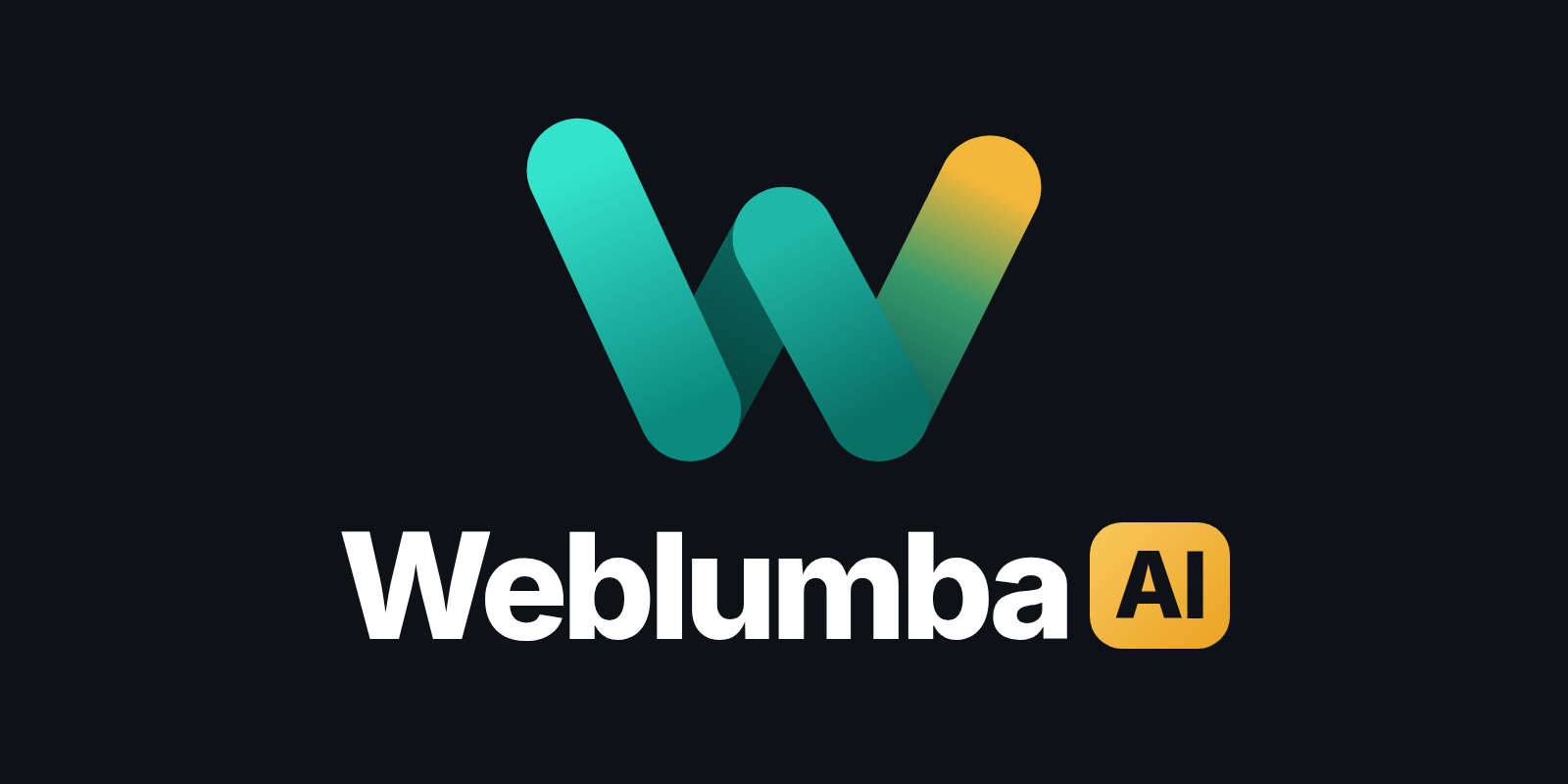 Weblumba AI Stacked logo, dark